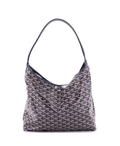 Pre-owned Pre-owned Goyard  Goyard Boheme Hobo Printed Coated Canvas In Blue