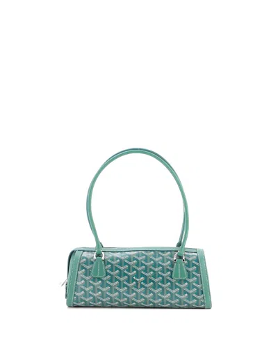 Pre-owned Pre-owned Goyard  Goyard Bonbonniere Bag Coated Canvas In Green