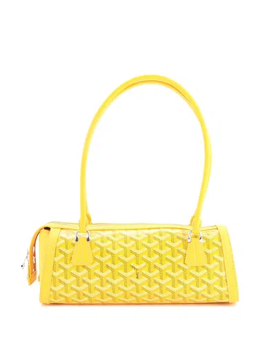 Pre-owned Pre-owned Goyard  Goyard Bonbonniere Bag Coated Canvas In Yellow