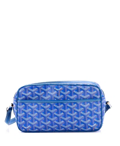 Pre-owned Pre-owned Goyard  Goyard Cap Vert Bag Coated Canvas In Blue