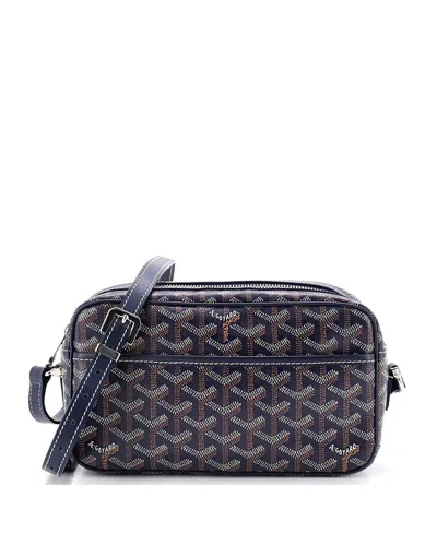 Pre-owned Pre-owned Goyard  Goyard Cap Vert Bag Coated Canvas In Blue