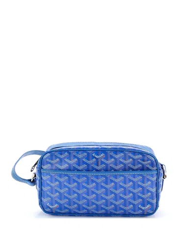Pre-owned Pre-owned Goyard  Goyard Cap Vert Bag Coated Canvas In Blue