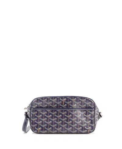 Pre-owned Pre-owned Goyard  Goyard Cap Vert Bag Coated Canvas In Blue