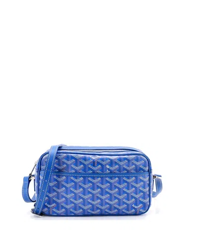 Pre-owned Pre-owned Goyard  Goyard Cap Vert Bag Coated Canvas In Blue