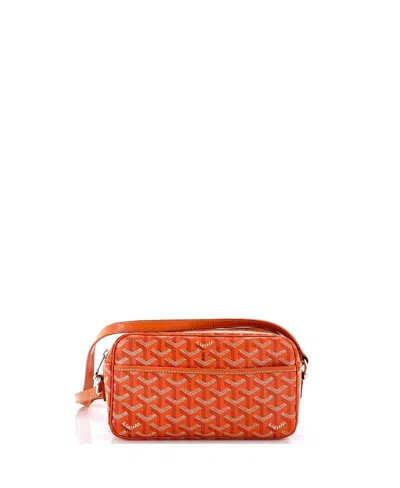 Pre-owned Pre-owned Goyard  Goyard Cap Vert Bag Coated Canvas In Orange