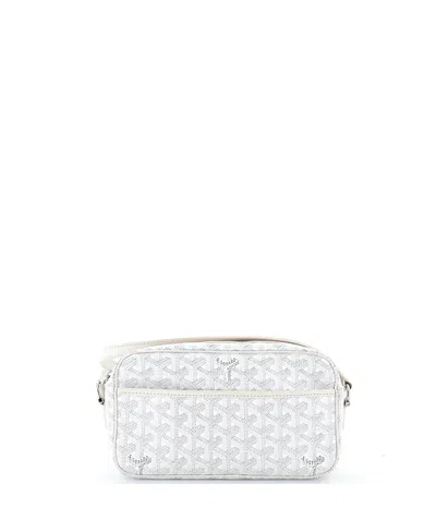 Pre-owned Pre-owned Goyard  Goyard Cap Vert Bag Coated Canvas In White