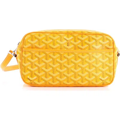 Pre-owned Goyard  Goyard Cap Vert Bag Coated Canvas In Yellow