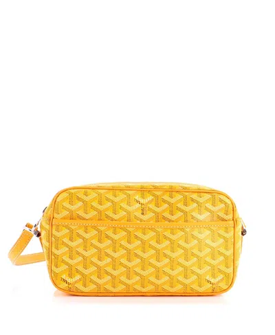 Pre-owned Pre-owned Goyard  Goyard Cap Vert Bag Coated Canvas In Yellow