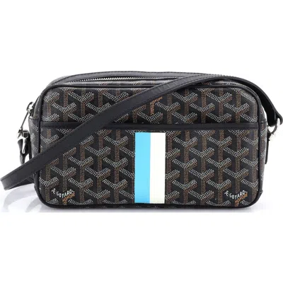 Pre-owned Goyard  Goyard Cap Vert Bag Printed Coated Canvas In Black