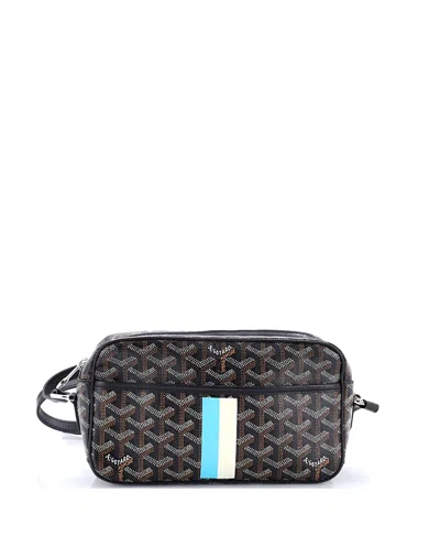Pre-owned Pre-owned Goyard  Goyard Cap Vert Bag Printed Coated Canvas In Black