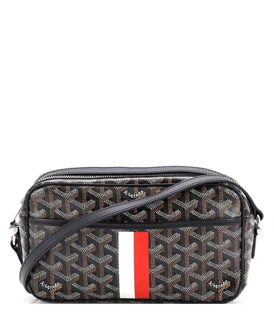 Pre-owned Pre-owned Goyard  Goyard Cap Vert Bag Printed Coated Canvas In Black