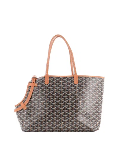 Pre-owned Pre-owned Goyard  Goyard Chien Gris Pet Carrier Tote Coated Canvas In Black
