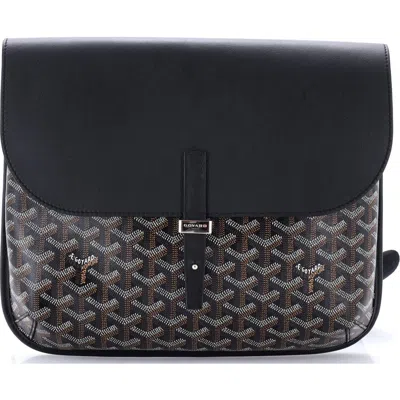 Pre-owned Goyard  Goyard Coursier Messenger Bag Coated Canvas And Leather In Pattern