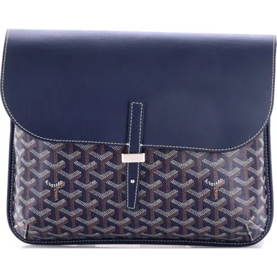 Pre-owned Goyard  Goyard Coursier Messenger Bag Coated Canvas And Leather In Brown