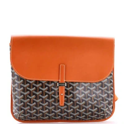 Pre-owned Goyard  Goyard Coursier Messenger Bag Coated Canvas And Leather In Multi