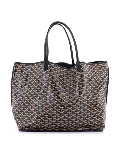 Pre-owned Pre-owned Goyard  Goyard Gm Anjou Reversible Tote Coated Canvas In Black