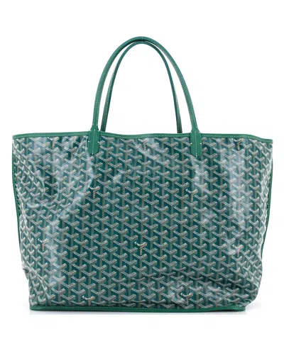 Pre-owned Pre-owned Goyard  Goyard Gm Anjou Reversible Tote Coated Canvas In Green