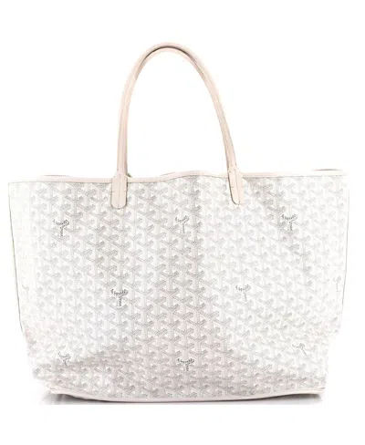 Pre-owned Pre-owned Goyard  Goyard Gm Anjou Reversible Tote Coated Canvas In White