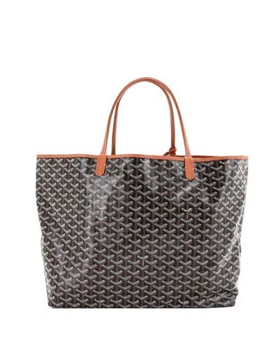 Pre-owned Pre-owned Goyard  Goyard Gm Saint Louis Reversible Tote Coated Canvas And Printed Canvas In Brown