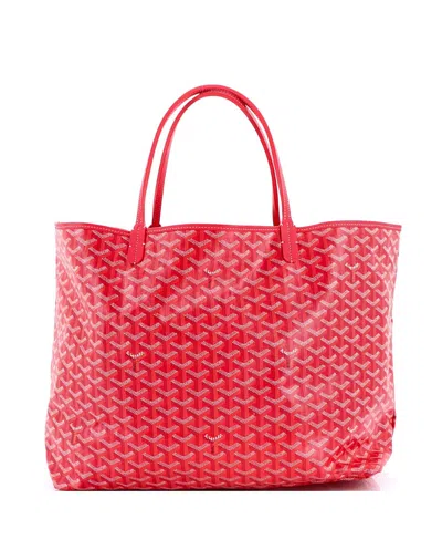 Pre-owned Pre-owned Goyard  Goyard Gm Saint Louis Reversible Tote Coated Canvas And Printed Canvas In Pink