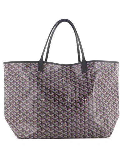 Pre-owned Pre-owned Goyard  Goyard Gm Saint Louis Tote Claire Voie Coated Canvas In Purple