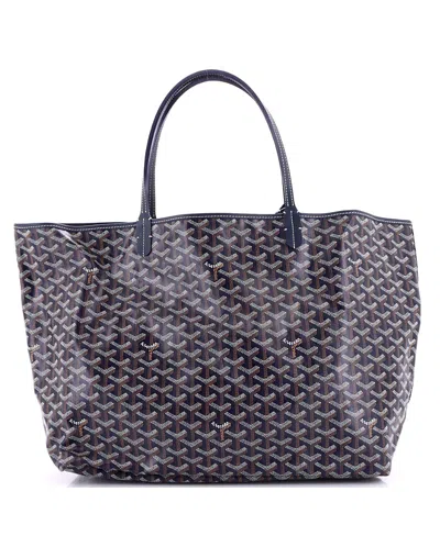 Pre-owned Pre-owned Goyard  Goyard Gm Saint Louis Tote Coated Canvas In Blue