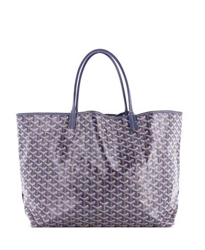 Pre-owned Pre-owned Goyard  Goyard Gm Saint Louis Tote Coated Canvas In Blue