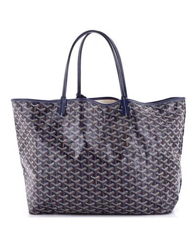 Pre-owned Pre-owned Goyard  Goyard Gm Saint Louis Tote Coated Canvas In Blue