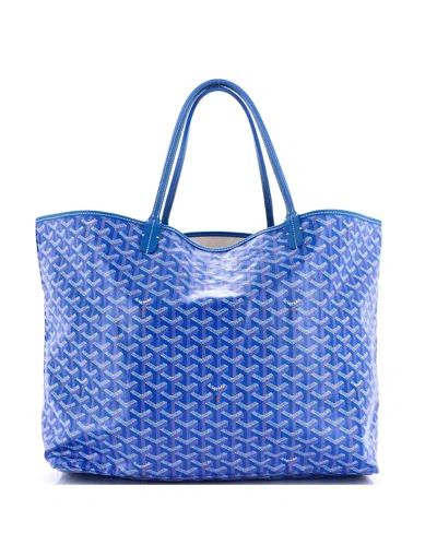 Pre-owned Pre-owned Goyard  Goyard Gm Saint Louis Tote Coated Canvas In Blue