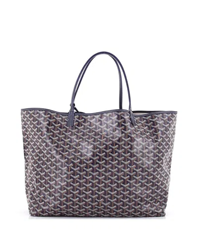 Pre-owned Pre-owned Goyard  Goyard Gm Saint Louis Tote Coated Canvas In Blue