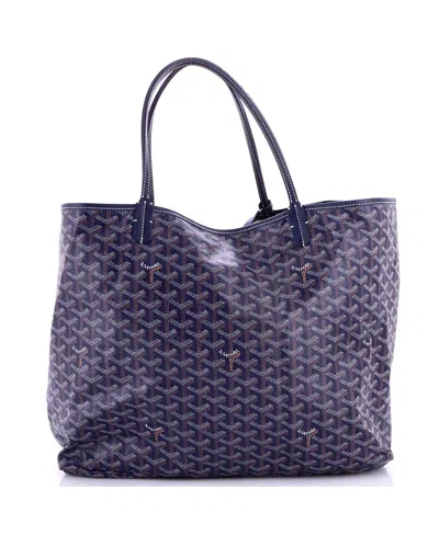 Pre-owned Pre-owned Goyard  Goyard Gm Saint Louis Tote Coated Canvas In Blue
