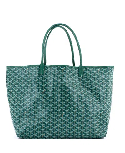 Pre-owned Pre-owned Goyard  Goyard Gm Saint Louis Tote Coated Canvas In Green