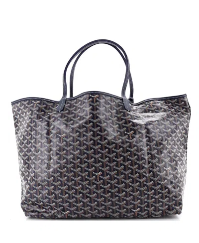 Pre-owned Pre-owned Goyard  Goyard Gm Saint Louis Tote Coated Canvas In Navy Blue