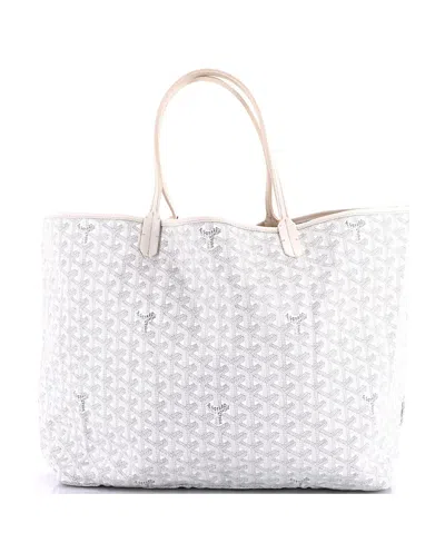 Pre-owned Pre-owned Goyard  Goyard Gm Saint Louis Tote Coated Canvas In White