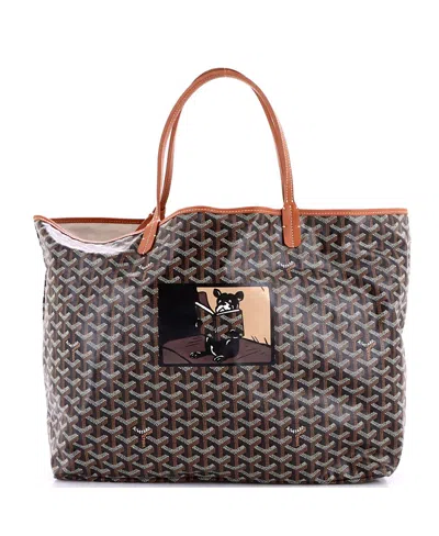 Pre-owned Pre-owned Goyard  Goyard Gm Saint Louis Tote Printed Coated Canvas