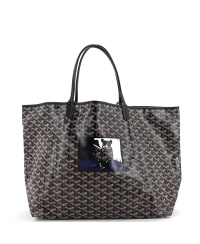 Pre-owned Pre-owned Goyard  Goyard Gm Saint Louis Tote Printed Coated Canvas In Black