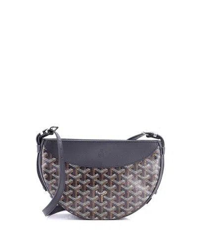 Pre-owned Pre-owned Goyard  Goyard Hirondelle Shoulder Bag Coated Canvas And Leather In Black