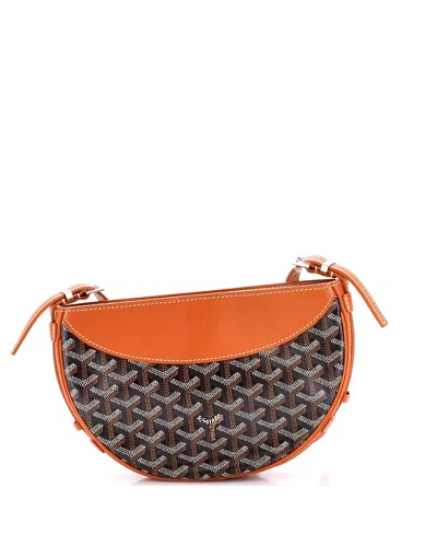 Pre-owned Pre-owned Goyard  Goyard Hirondelle Shoulder Bag Coated Canvas And Leather In Brown