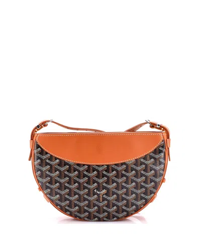 Pre-owned Pre-owned Goyard  Goyard Hirondelle Shoulder Bag Coated Canvas And Leather In Brown