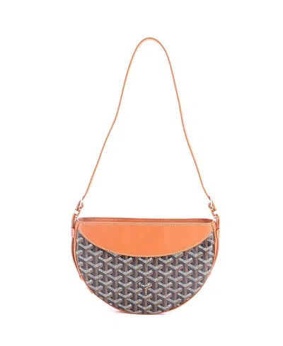 Pre-owned Pre-owned Goyard  Goyard Hirondelle Shoulder Bag Coated Canvas And Leather In Brown