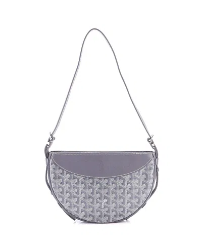Pre-owned Pre-owned Goyard  Goyard Hirondelle Shoulder Bag Coated Canvas And Leather In Gray