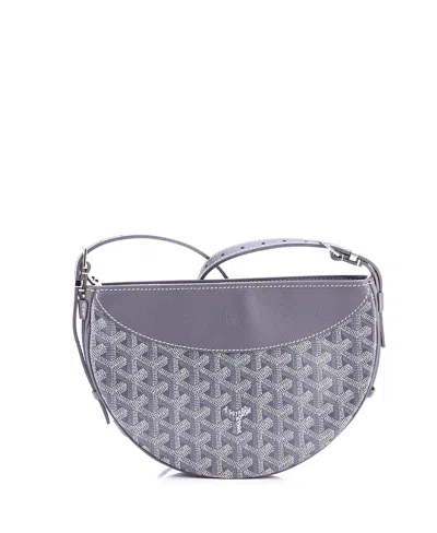 Pre-owned Pre-owned Goyard  Goyard Hirondelle Shoulder Bag Coated Canvas And Leather In Gray