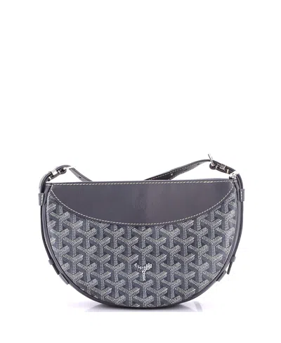 Pre-owned Pre-owned Goyard  Goyard Hirondelle Shoulder Bag Coated Canvas And Leather In Gray