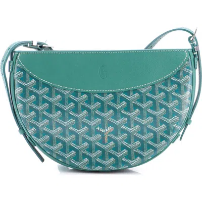 Pre-owned Goyard  Goyard Hirondelle Shoulder Bag Coated Canvas And Leather In Pink