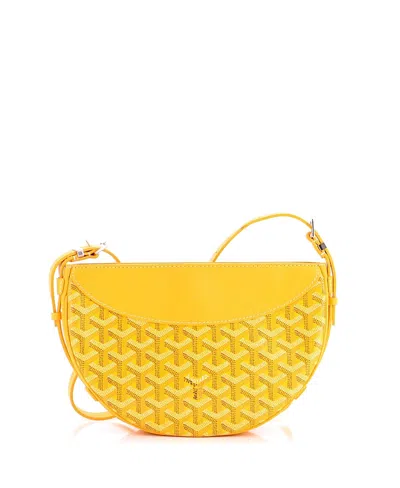 Pre-owned Pre-owned Goyard  Goyard Hirondelle Shoulder Bag Coated Canvas And Leather In Orange