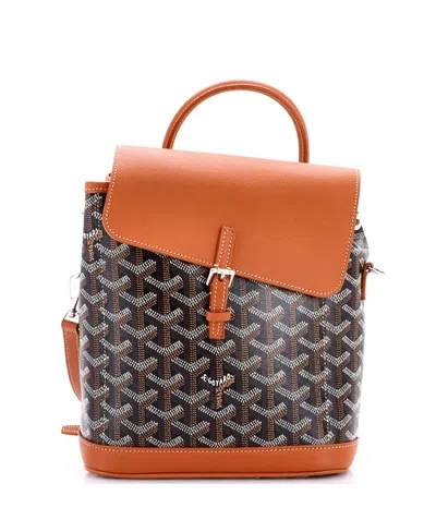 Pre-owned Pre-owned Goyard  Goyard Mini Alpin Backpack Coated Canvas In Brown