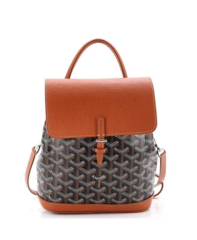 Pre-owned Pre-owned Goyard  Goyard Mini Alpin Backpack Coated Canvas In Brown