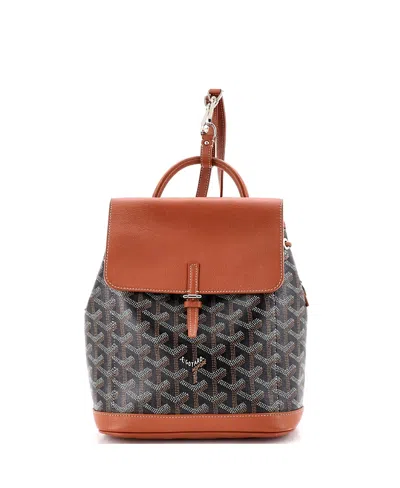 Pre-owned Pre-owned Goyard  Goyard Mini Alpin Backpack Coated Canvas In Brown