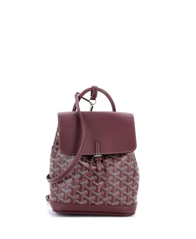 Pre-owned Pre-owned Goyard  Goyard Mini Alpin Backpack Coated Canvas In Red