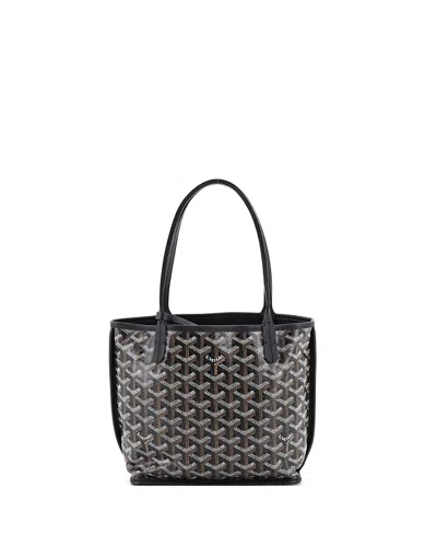 Pre-owned Pre-owned Goyard  Goyard Mini Anjou Reversible Tote Coated Canvas In Black